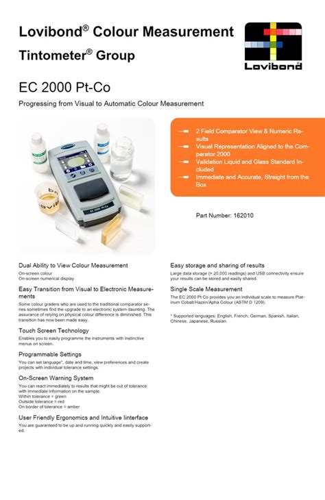 Lovibond Tintometer - Lovibond LC 100 Color Measurement Trader ...