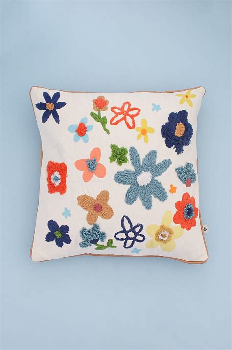 Buy Posies Embroidered Cushion Cover Online | Wishing Chair
