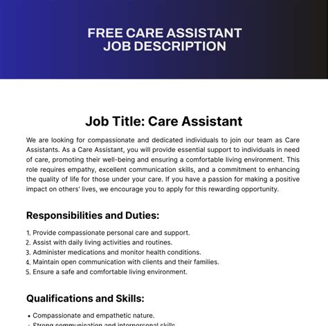 Page 64 | Free Job Description Templates to Edit Online & Print