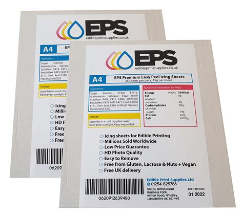 Buy EPS Edible Icing Sheets/Frosting Sheets/Edible Paper for Printing ...