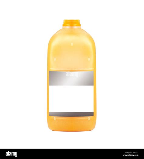 Orange juice gallon close-up isolated on white background Stock Photo ...
