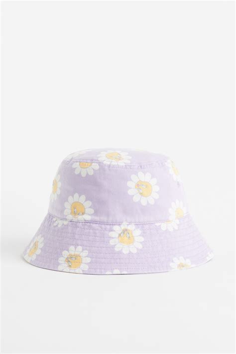 Printed cotton bucket hat - Light purple/Looney Tunes - Ladies | H&M IN