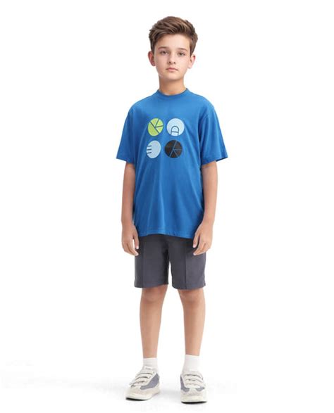 Buy Blain - Blue Cotton Printed T-Shirt| Rare Ones