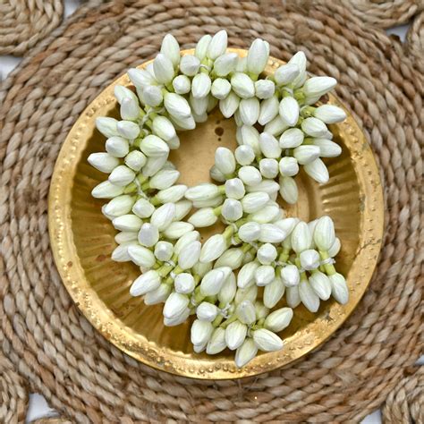 Very Real Look Alike Jasmine String Flowers For Hair, Decoration & God ...