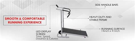 Buy Kamachi Manual Treadmill MT-101,Black Online at Low Prices in India ...