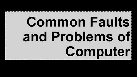 Image result for Common Problems of Computer