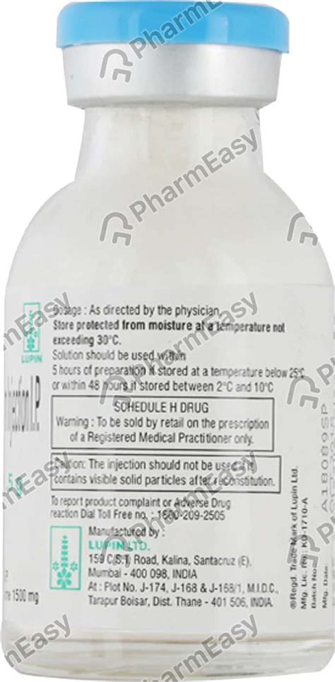 Cetil 1.5 G Powder For Injection (1): Uses, Side Effects, Price ...