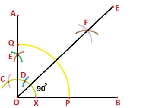 How to construct a 45 degree angle with compass and ruler? - Brainly.in