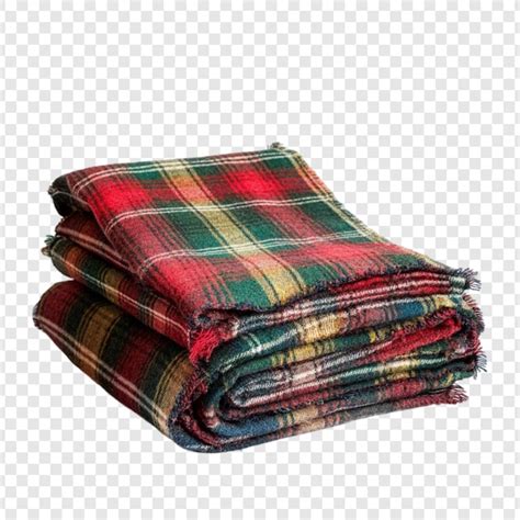 Cozy Plaid Blanket Stack Warmth and Comfort in Red Green and Yellow ...