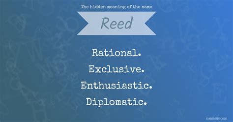 The hidden meaning of the name Reed | Namious