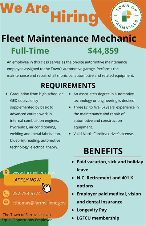 Employment - Town of Farmville, North Carolina