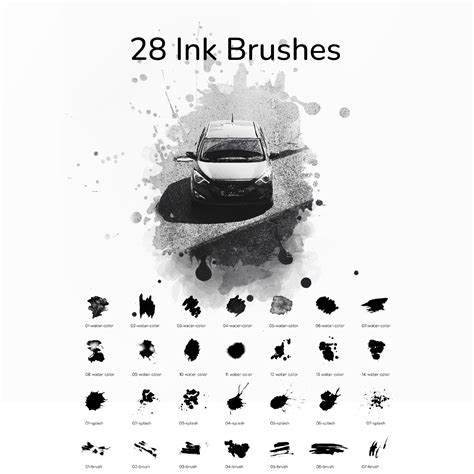 28 Ink Brushes - Free ABR Download | MyPhotoshopBrushes