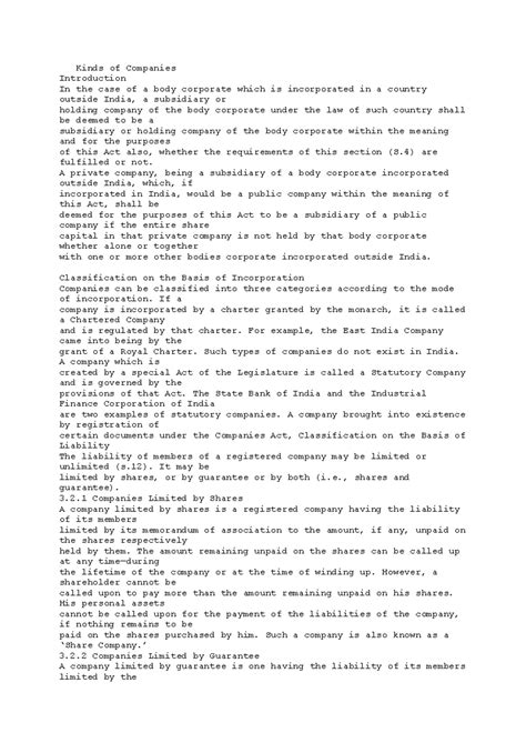 B.Com Kinds of Companies,Introduction,Classification on the Basis of ...