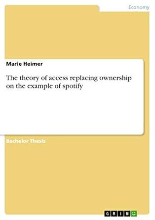 Buy The theory of access replacing ownership on the example of spotify ...