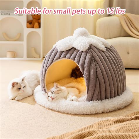 Gigreinc Cat Cave Bed for Indoor Cats - Cat Dome Bed with India | Ubuy
