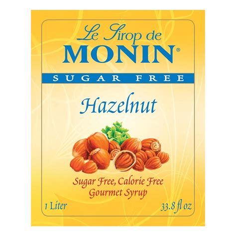 Monin Sugar Free Hazelnut Syrup - Plastic Bottle (1L) – LollicupStore