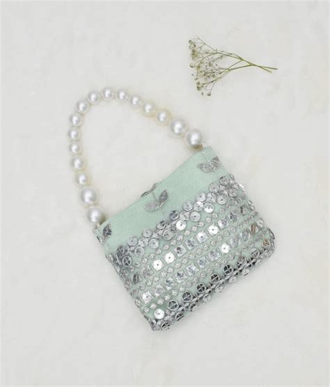 Pista Green Embroidered Purse – FayonKids