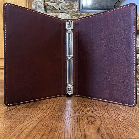 Custom Leather Three-Ring Binder – burnsideleathercraft.com