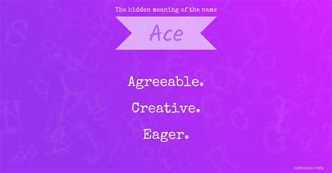 The hidden meaning of the name Ace | Namious