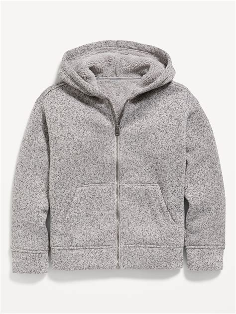 Cozy Sweater-Fleece Sherpa-Lined Zip Hoodie for Boys | Old Navy