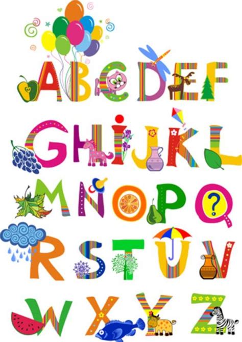 english alphabets kids learning charts premium posters kids poster for ...