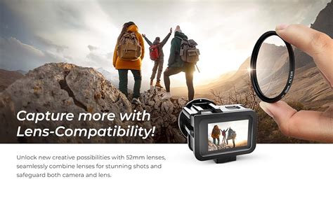 DIGITEK® Cam Cage for GoPro Hero 12, Lightweight Aluminum Body, 52mm ...