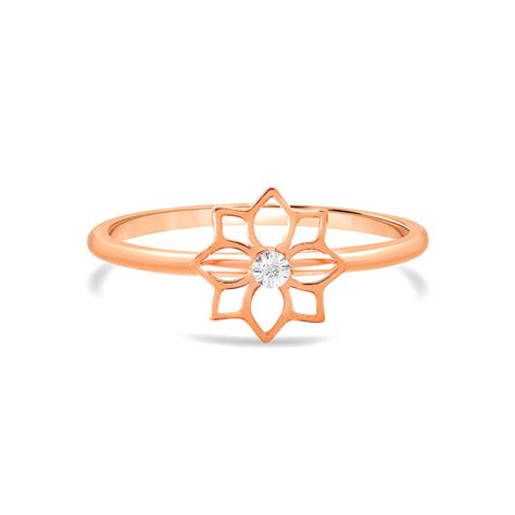 14 KT Yellow Gold Blooming Elegance Finger Ring