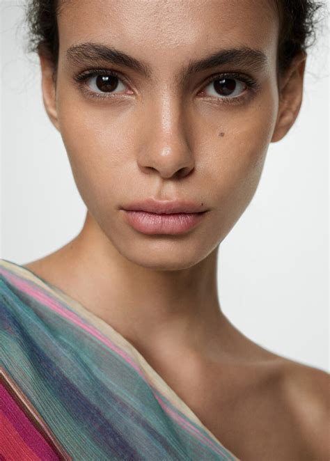 Striped asymmetrical dress - Women | MANGO USA