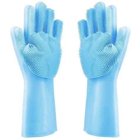 SBXESIS Gloves Magic Silicone Dish Washing Gloves, Silicone Cleaning ...