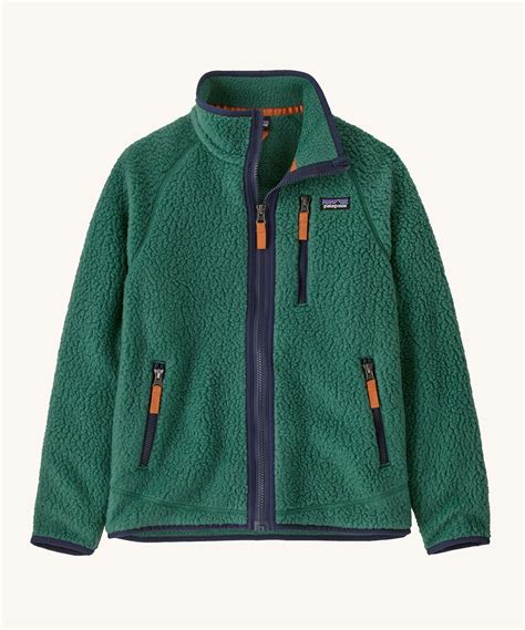 Patagonia Kids Retro Pile Fleece Jacket - Conifer Green – Babipur