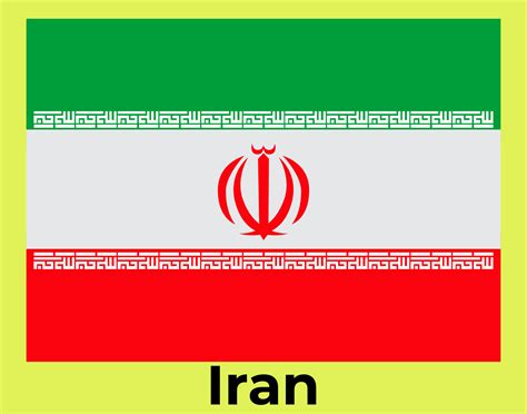 Ilustración de vector de bandera nacional de Irán, vector de bandera de ...