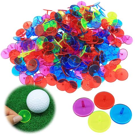 NIBOLOG 50/100/150Pcs Golf Ball Marker High Visibility Colorful ...