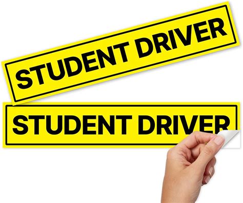 Amazon.com: Stickios Non-Magnetic Student Driver Stickers - Removable ...