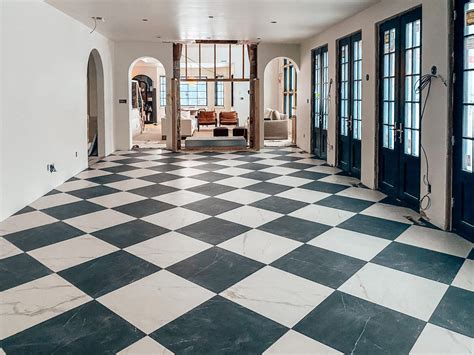 All the Details About the Stone Checkerboard Floors In The Dining Room ...