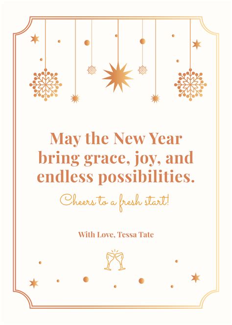 Free New Year 2025 Greeting Card Template to Edit Online