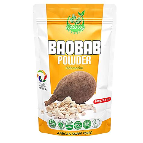 Buy Jaunty Premium Baobab Powder from Africa - 3.6 oz. Raw and Organic ...