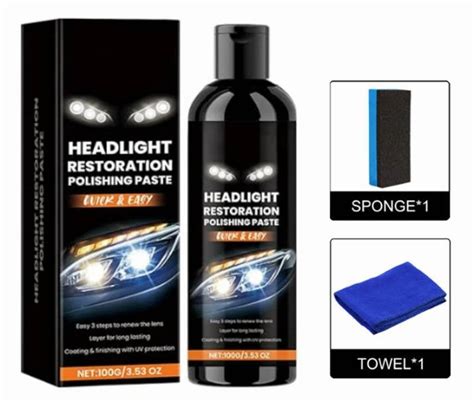 weibbin Ceramic Headlight Restoration Kit – Car Headlights Cleaner & Restorer for Cloudy ...