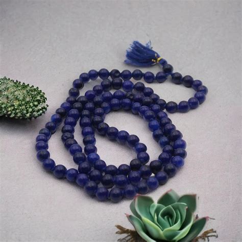 Original Blue Sulemani Hakik Round Stone Mala – Dharmsaar