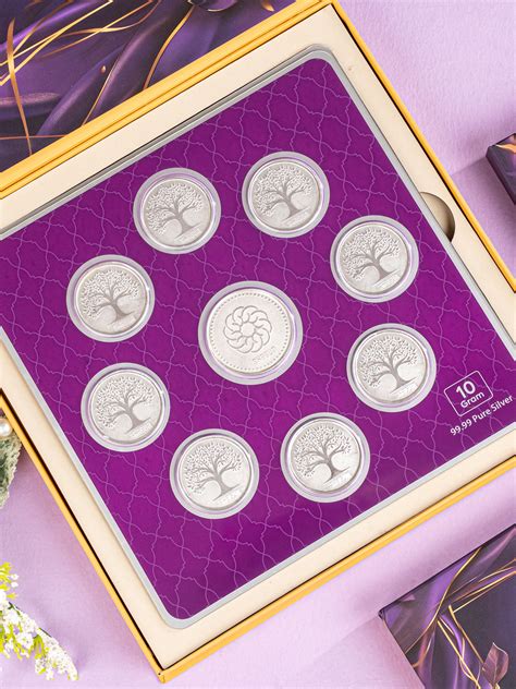 Silver Coin - Kalpavriksha Tree Engraving - 10 Gram - WL5186-1 – Wedtree