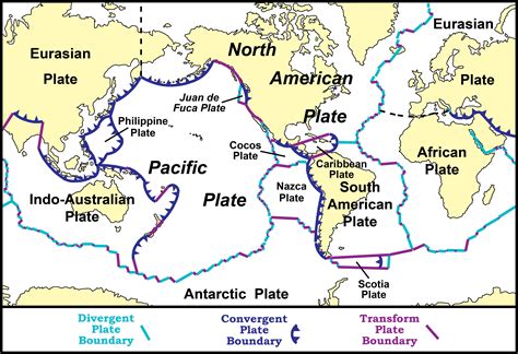 Types Of Plate Boundaries Map