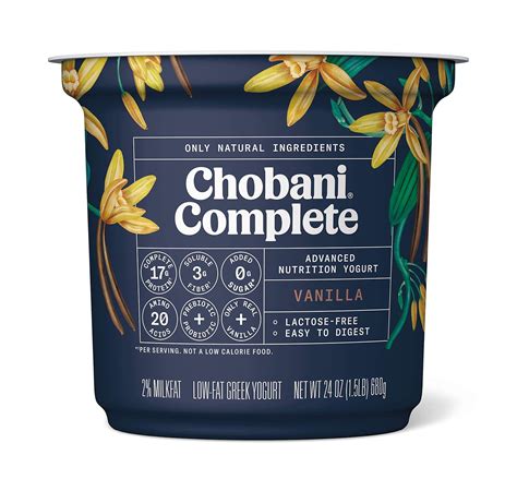 Amazon.com: Chobani Complete Greek Yogurt Vanilla 24 Ounce : Grocery ...