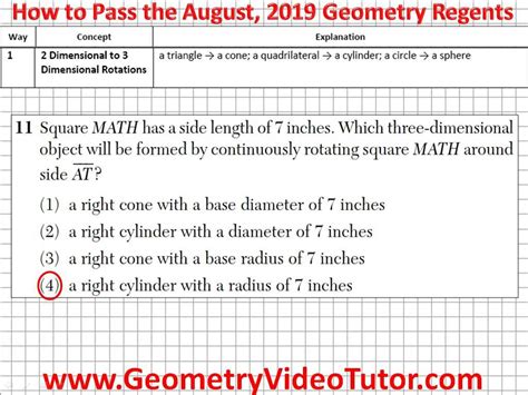 Image result for Geometry Regents 2016 Answer Explained