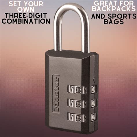Combination Lock Set 2 Pieces Master Lock Luggage Lock 2-Pack - Set ...