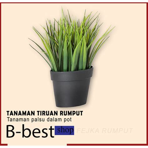 Jual Tanaman Rumput hijau / Tanaman tiruan dalam pot RUMPUT PALSU ...