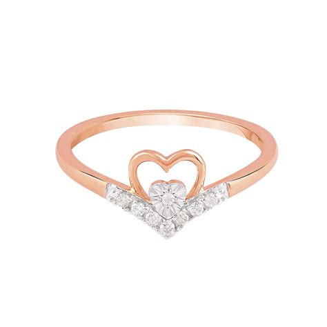 Buy Ethereal Diamond and Rose Gold Finger Ring ORG24K21 Online at ORRA.