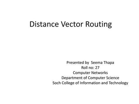 Distance Vector Route 的图像结果