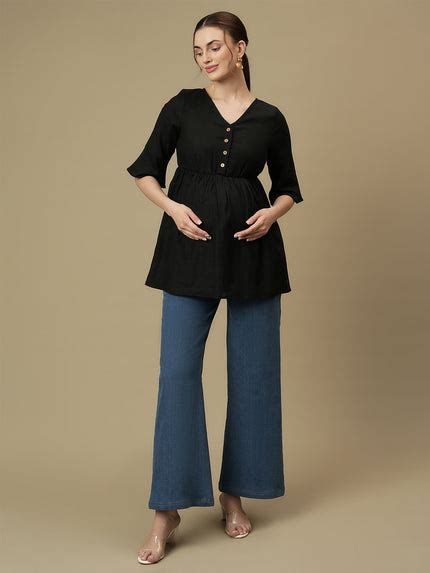 Buy Maternity Light Blue Flare Bell Bottom Jeans