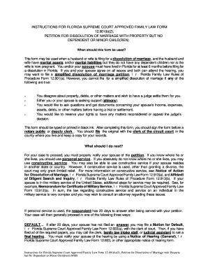 Fillable Online 901(b)(2), PETITION FOR DISSOLUTION OF MARRIAGE WITH ...