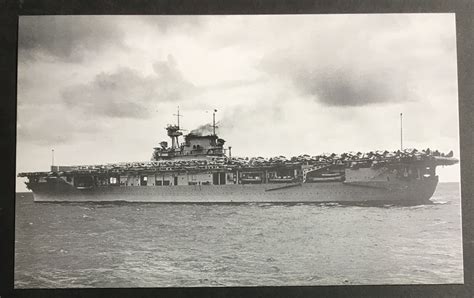 USS Enterprise CV-6 postcard US Navy ship WWII aircraft carrier ...