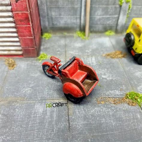 Jual Becak Merah Part Diorama 1/64 Scale for Hotwheels Matchbox - Kota ...
